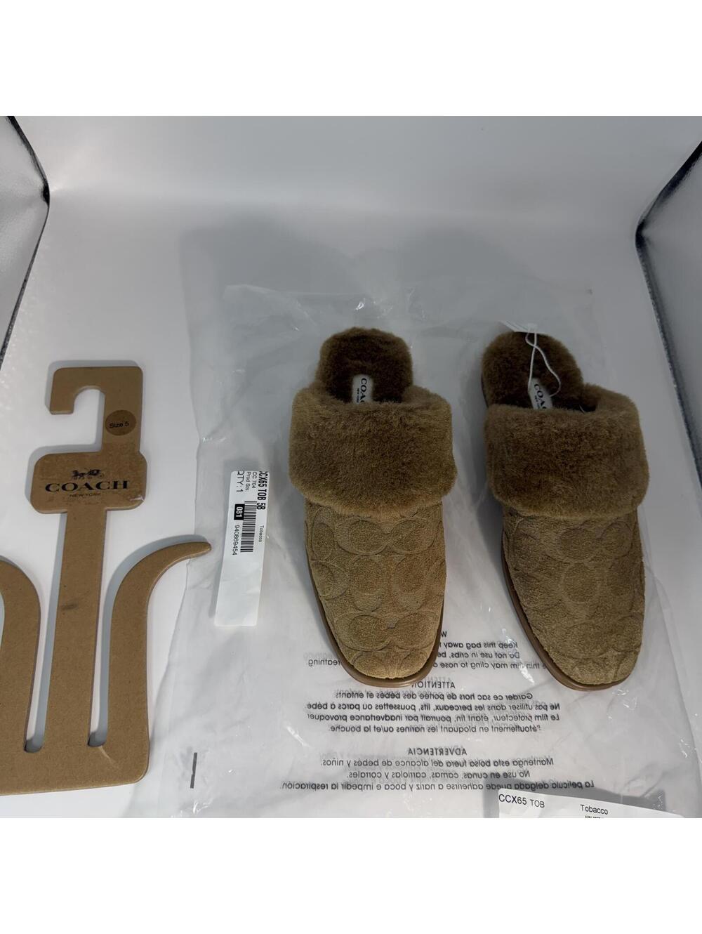 Coach Clog Slippers Tobacco Brown Signature CCX65 TOB Women's Size 5B New Bag